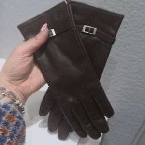 Mario Valentino Brown Sheep Leather Gloves